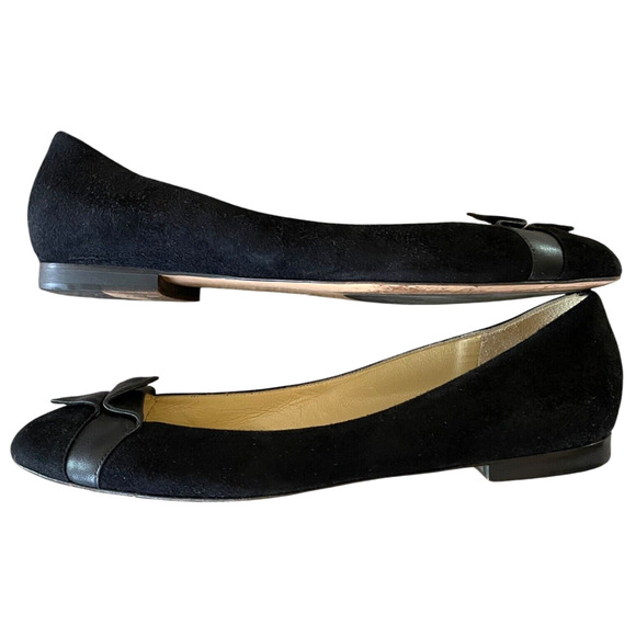 SARAH FLINT Gustavia Women's Size 39/US 8.5 Black Suede Leather Flats Italy - Picture 3 of 9